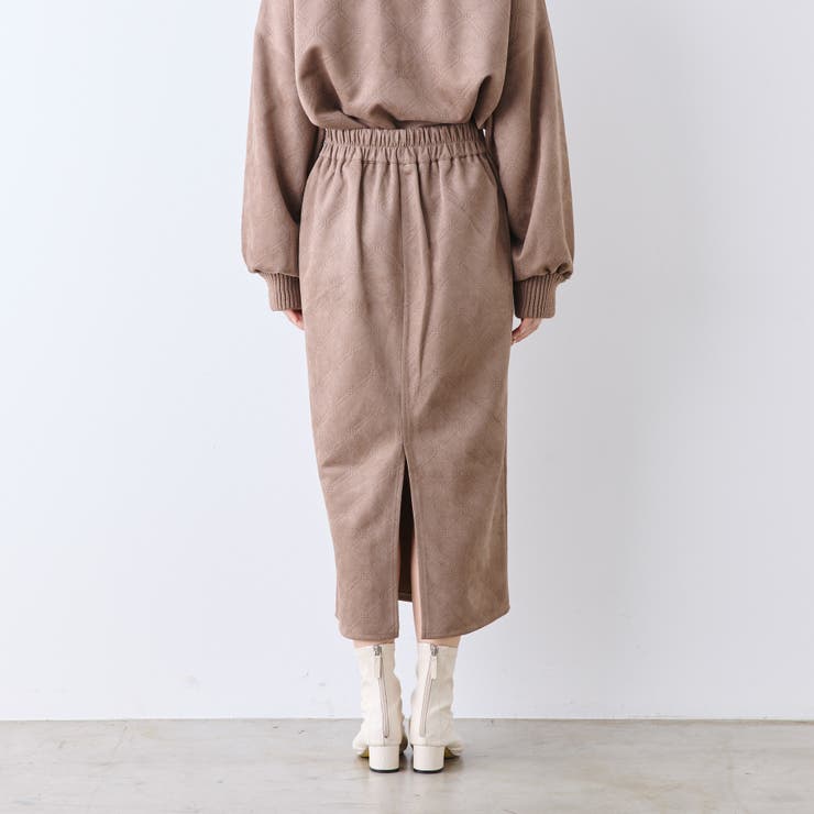 スエポンエンボス前ZIPナロースカート[品番：OLOW0011404]｜RMAF