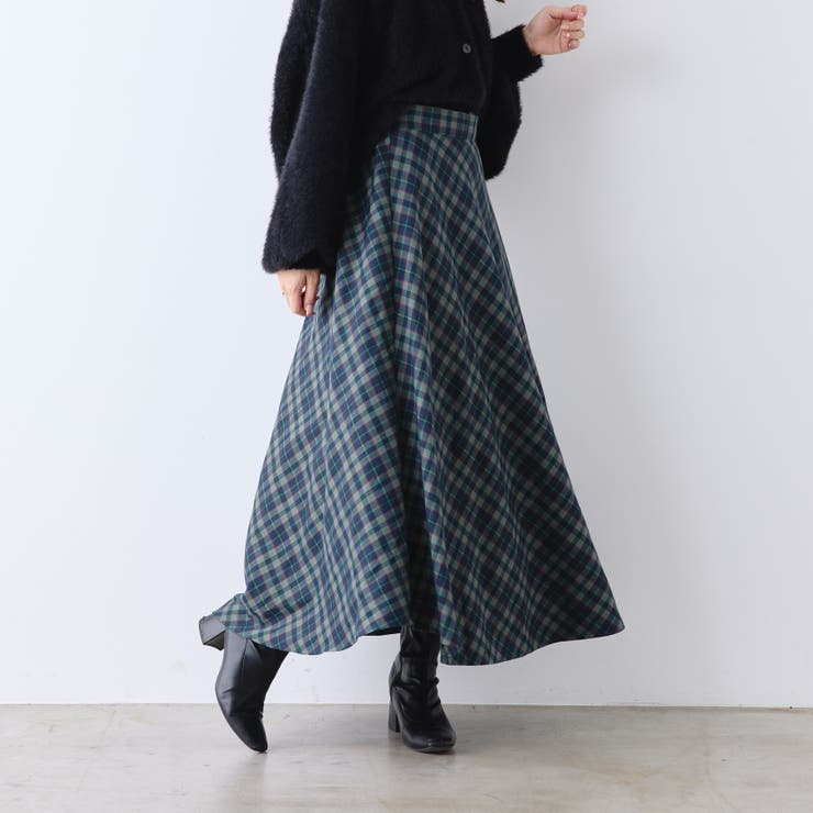 チェックフレアースカート[品番：OLOW0011405]｜RMAF NICE CLAUP