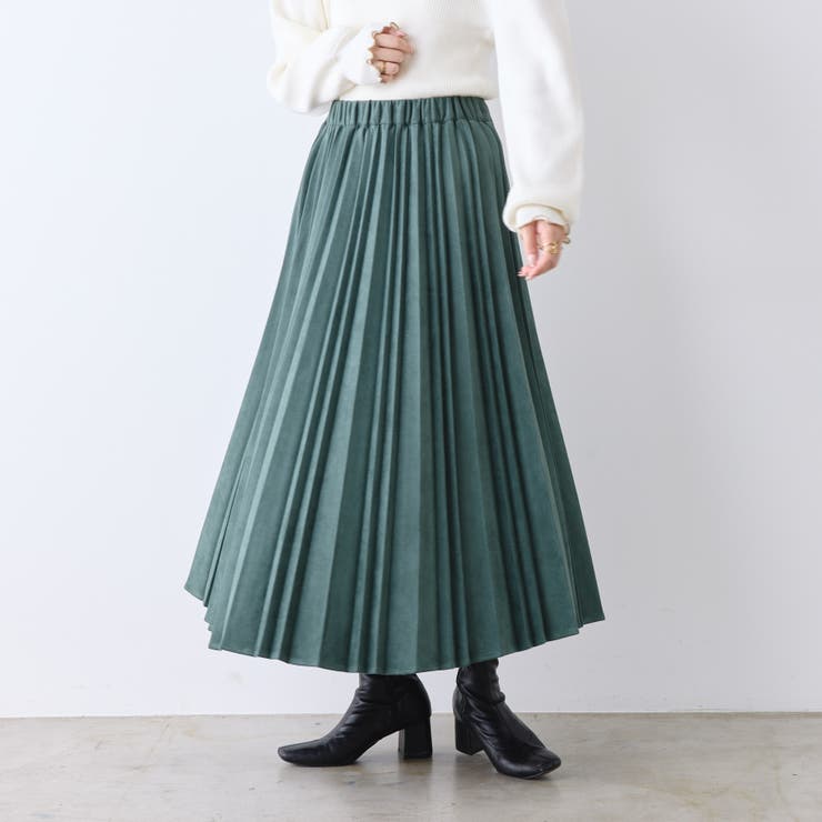 スエポンプリーツスカート[品番：OLOW0011406]｜RMAF NICE CLAUP