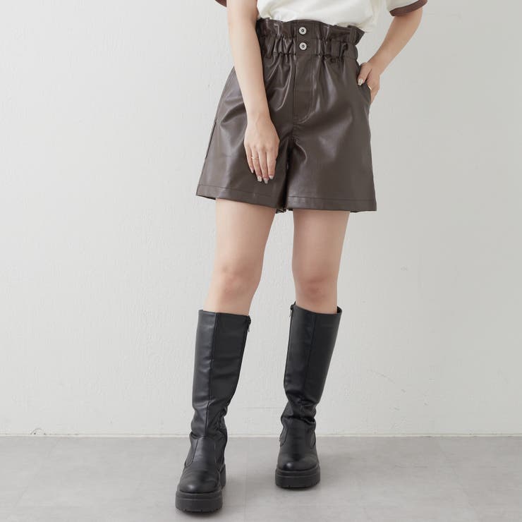 フェークレザーショートパンツ[品番：OLOW0010854]｜RMAF NICE CLAUP