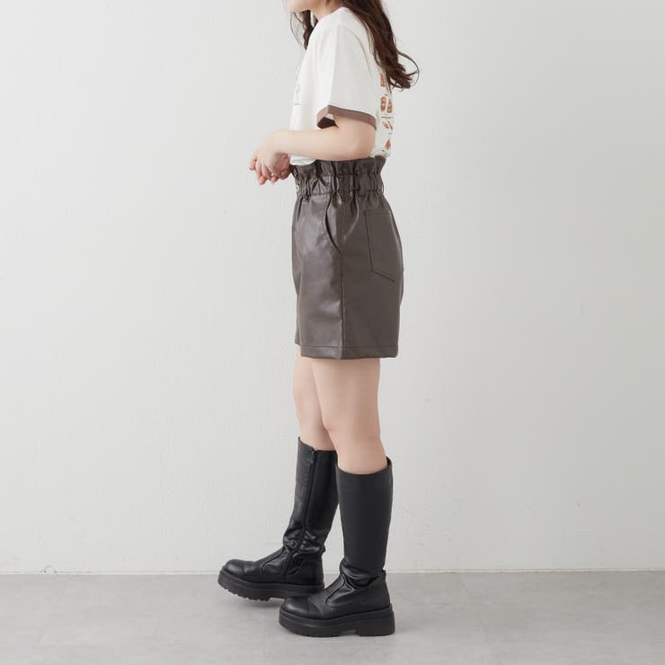 フェークレザーショートパンツ[品番：OLOW0010854]｜RMAF NICE CLAUP