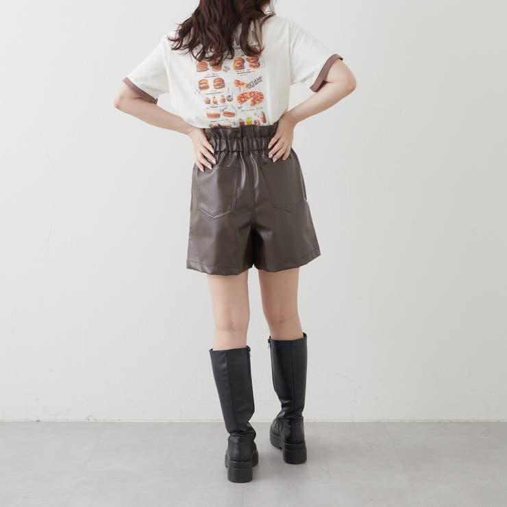 フェークレザーショートパンツ[品番：OLOW0010854]｜RMAF NICE CLAUP