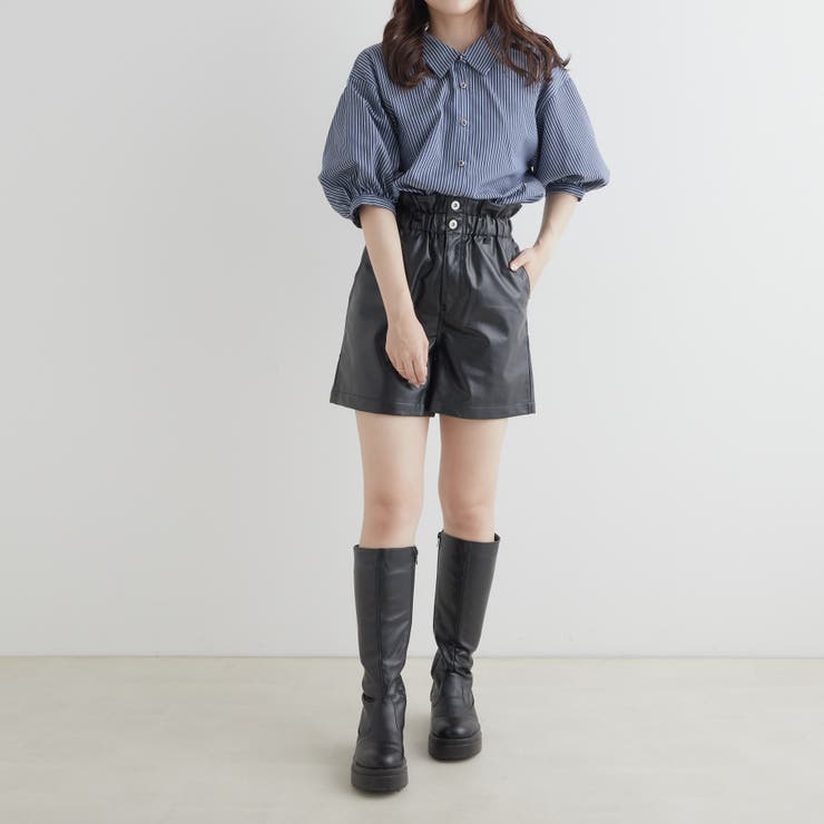 フェークレザーショートパンツ[品番：OLOW0010854]｜RMAF NICE CLAUP