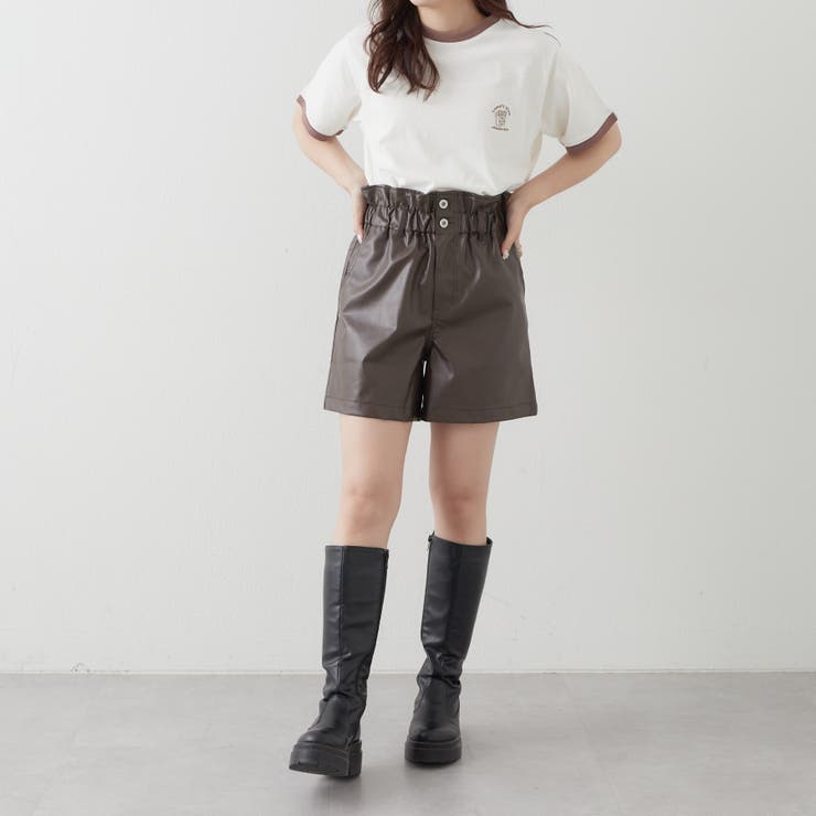 フェークレザーショートパンツ[品番：OLOW0010854]｜RMAF NICE CLAUP