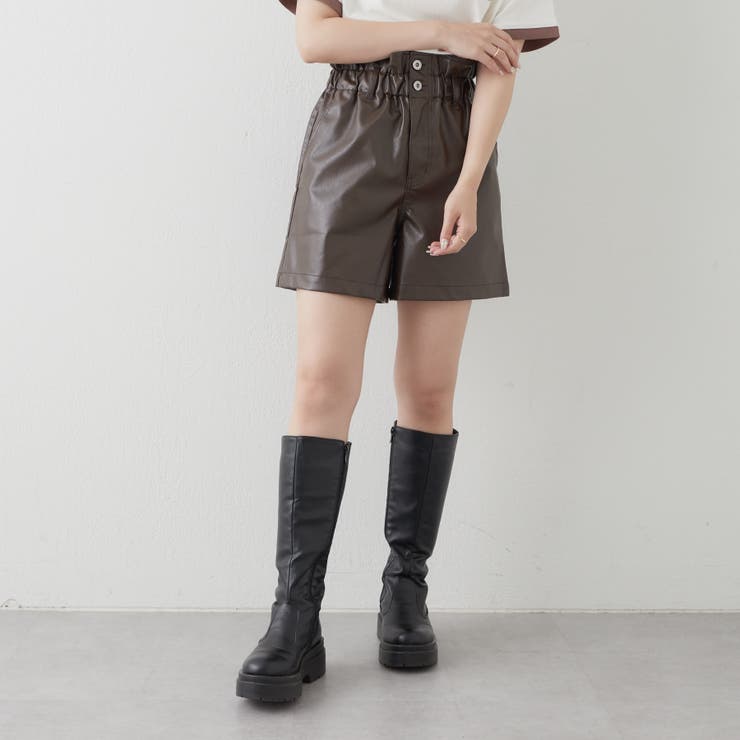 フェークレザーショートパンツ[品番：OLOW0010854]｜RMAF NICE CLAUP