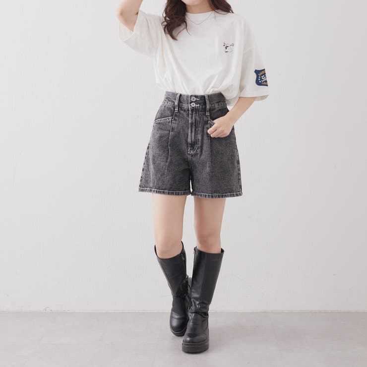 デニムPK刺繍ショートパンツ[品番：OLOW0010899]｜RMAF NICE