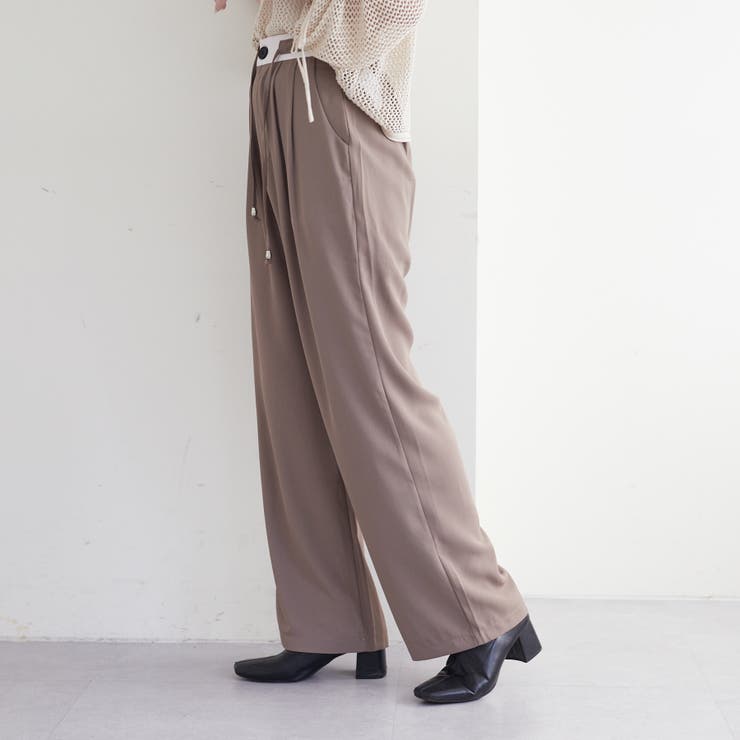 ウエスト配色切替タックパンツ | RMAF　NICE CLAUP / OLIVE des OLIVE | 詳細画像10 