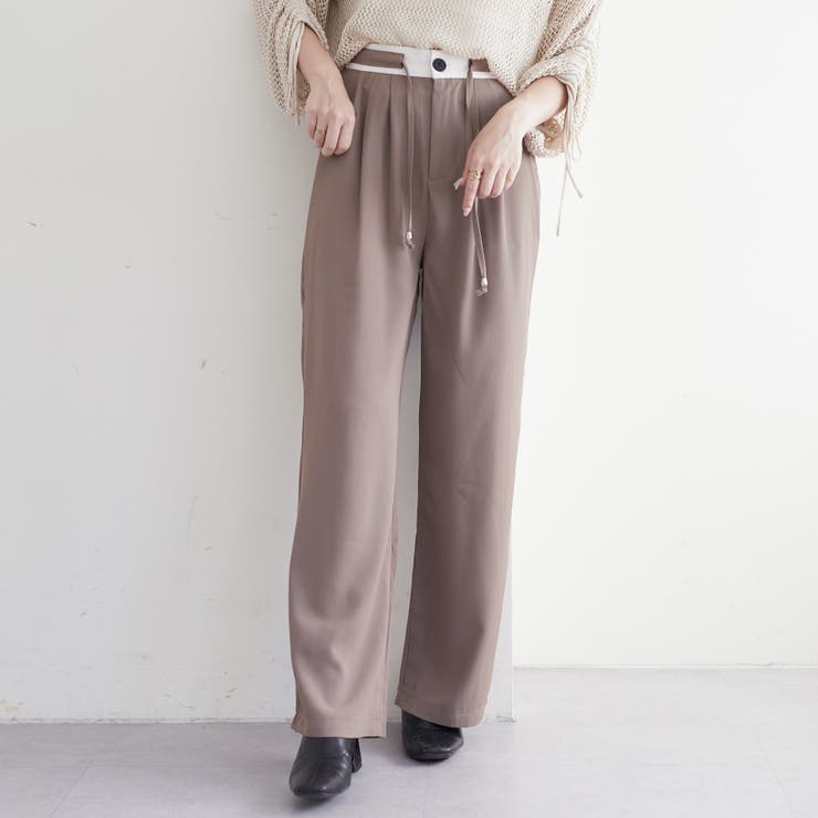 ウエスト配色切替タックパンツ | RMAF　NICE CLAUP / OLIVE des OLIVE | 詳細画像12 