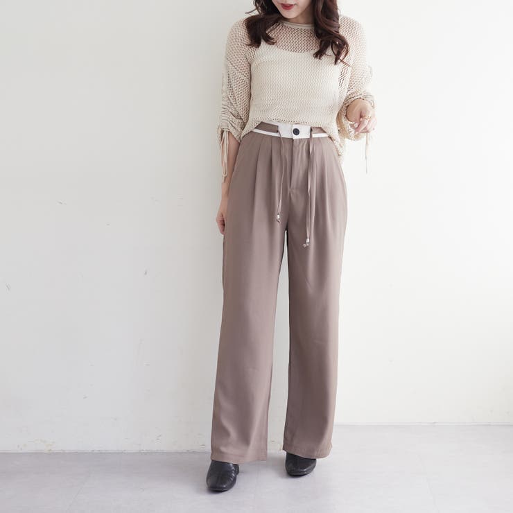 ウエスト配色切替タックパンツ | RMAF　NICE CLAUP / OLIVE des OLIVE | 詳細画像14 