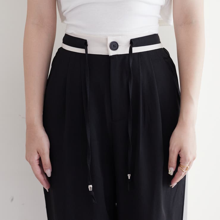 ウエスト配色切替タックパンツ | RMAF　NICE CLAUP / OLIVE des OLIVE | 詳細画像20 