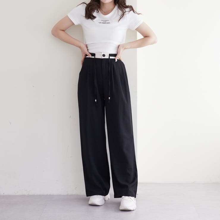 ウエスト配色切替タックパンツ | RMAF　NICE CLAUP / OLIVE des OLIVE | 詳細画像6 