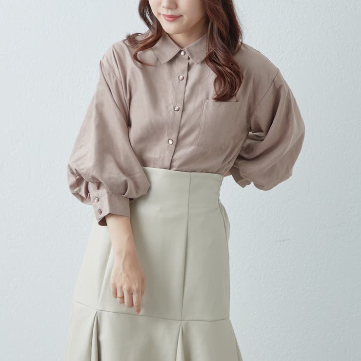 グレージュ | ミジンコール袖ボリュームブラウス | RMAF　NICE CLAUP / OLIVE des OLIVE