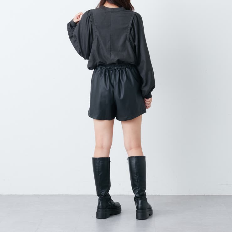 YONFA フラッシースリットスリーブティー (olive) YONFA フラッシースリットスリーブティー (olive)