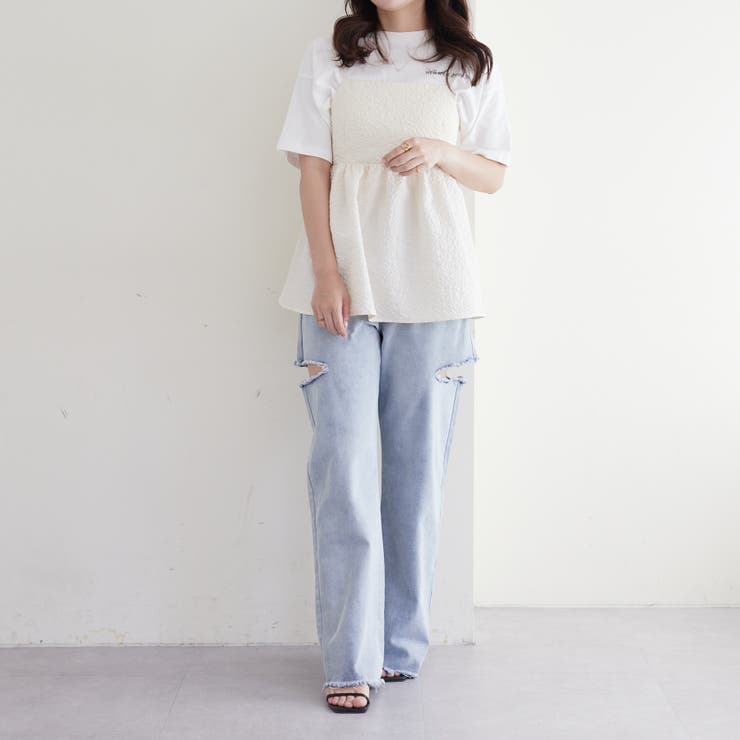 フクレジャガードキャミブラウス[品番：OLOW0011073]｜RMAF NICE CLAUP