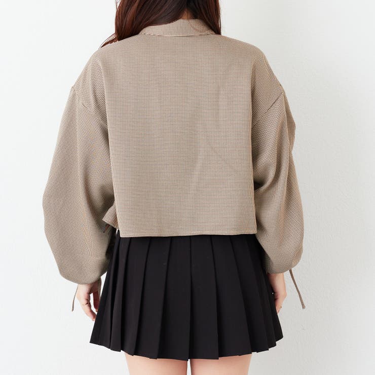 アソート袖シャーリングショート丈シャツ[品番：OLOW0011413