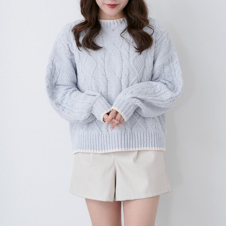 モールヤーン後レースアッププルオーバー[品番：OLOW0011348