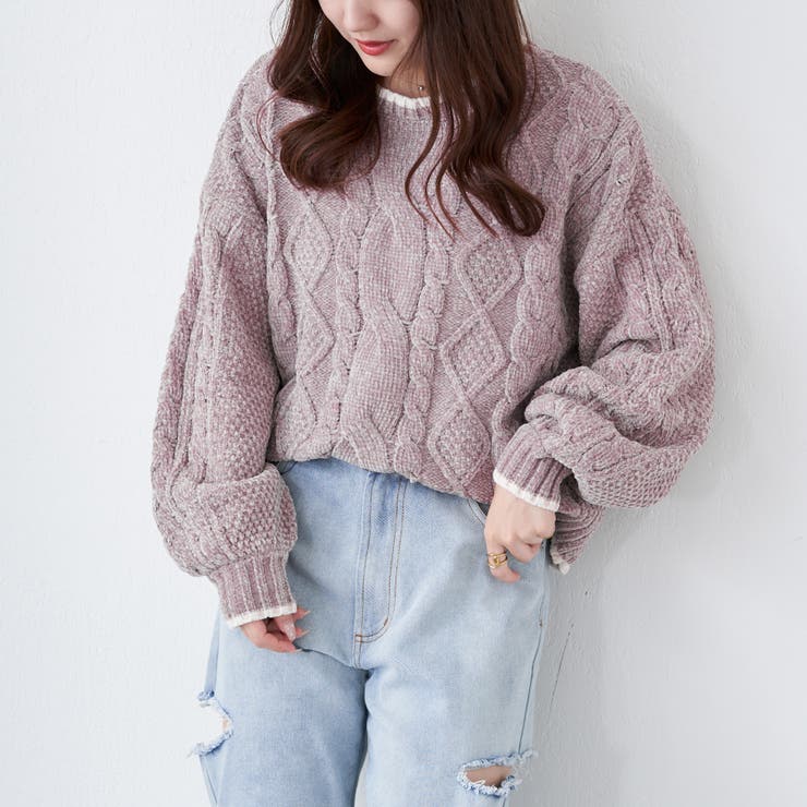 モールヤーン後レースアッププルオーバー[品番：OLOW0011348]｜RMAF