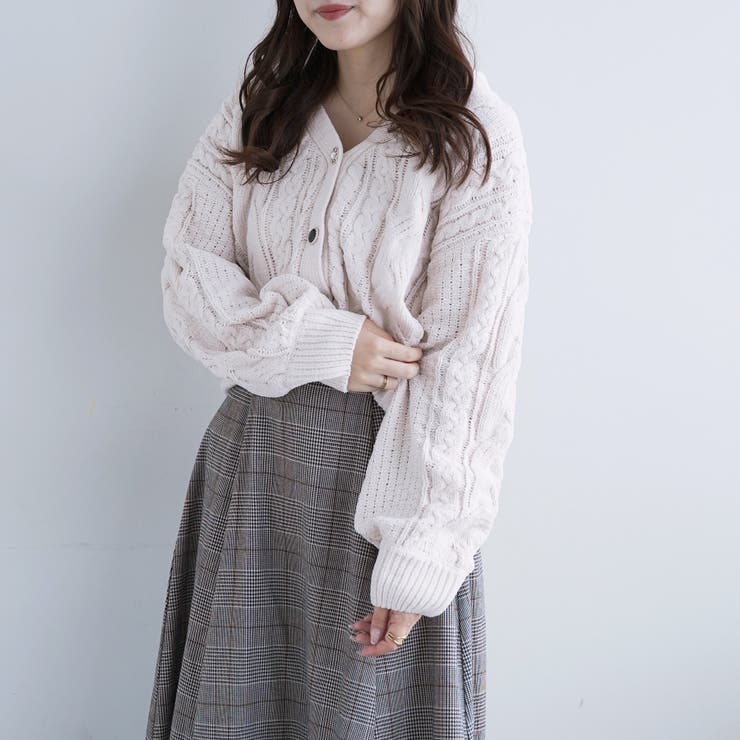 モール多種釦Vカーディガン[品番：OLOW0011454]｜RMAF NICE CLAUP