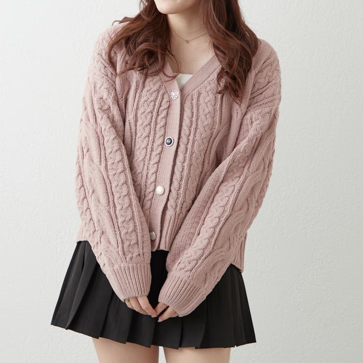 モール多種釦Vカーディガン[品番：OLOW0011454]｜RMAF NICE CLAUP