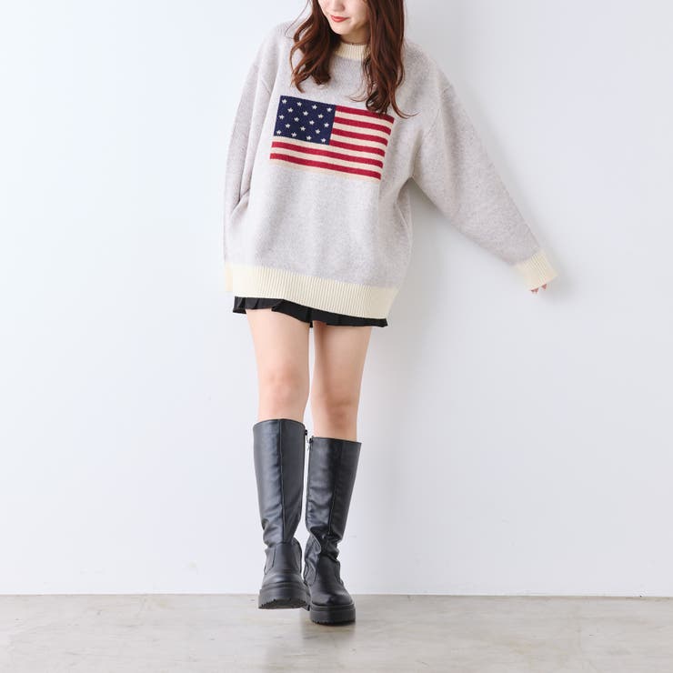 国旗ジャガードニットプルオーバー[品番：OLOW0011415]｜RMAF NICE 