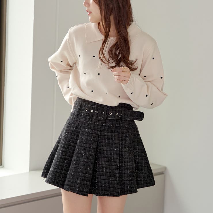 ハート刺繍ハーフZIPプルオーバー[品番：OLOW0011956]｜RMAF NICE 