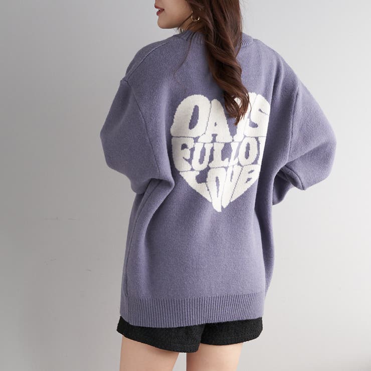 ハート図案ニットプルオーバー[品番：OLOW0012125]｜RMAF NICE CLAUP
