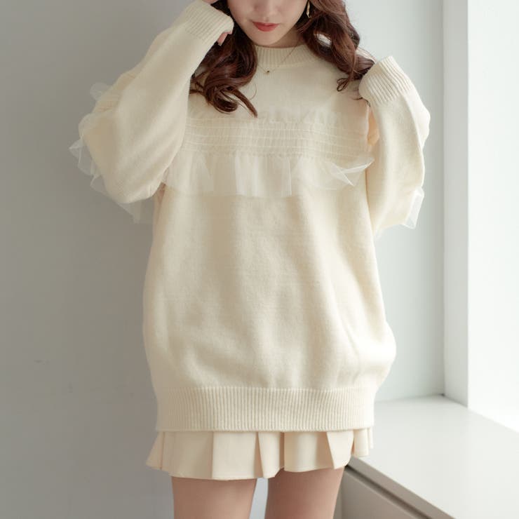 ニット×チュールプルオーバー[品番：OLOW0012091]｜RMAF NICE