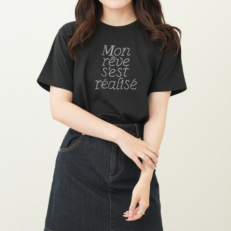イズリール Tシャツ ラインストーン - Tシャツ/カットソー(半袖/袖なし)
