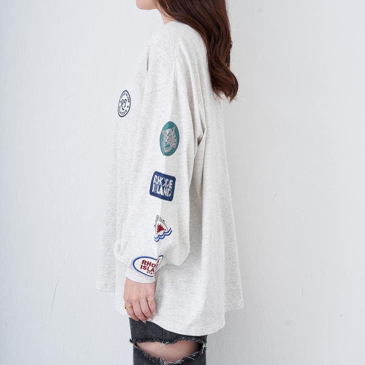 【美品】ワッペンカスタマイズ　ロングTシャツ 775b6d245aa65536e901bbbac2507d