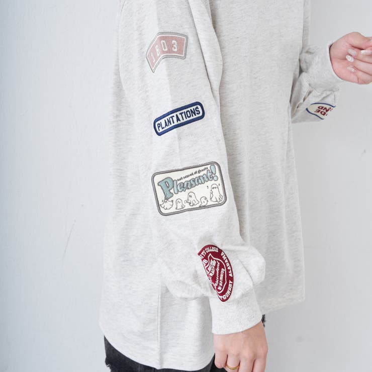 袖ワッペンロンT[品番：OLOW0011101]｜RMAF NICE CLAUP / OLIVE