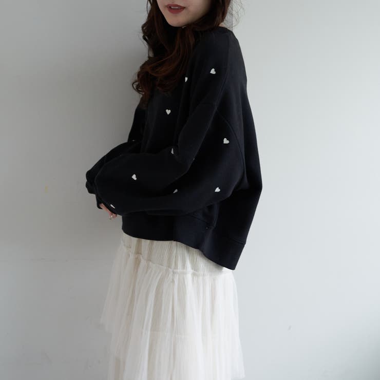 裏起毛ハート刺繍プルオーバー[品番：OLOW0012019]｜RMAF NICE