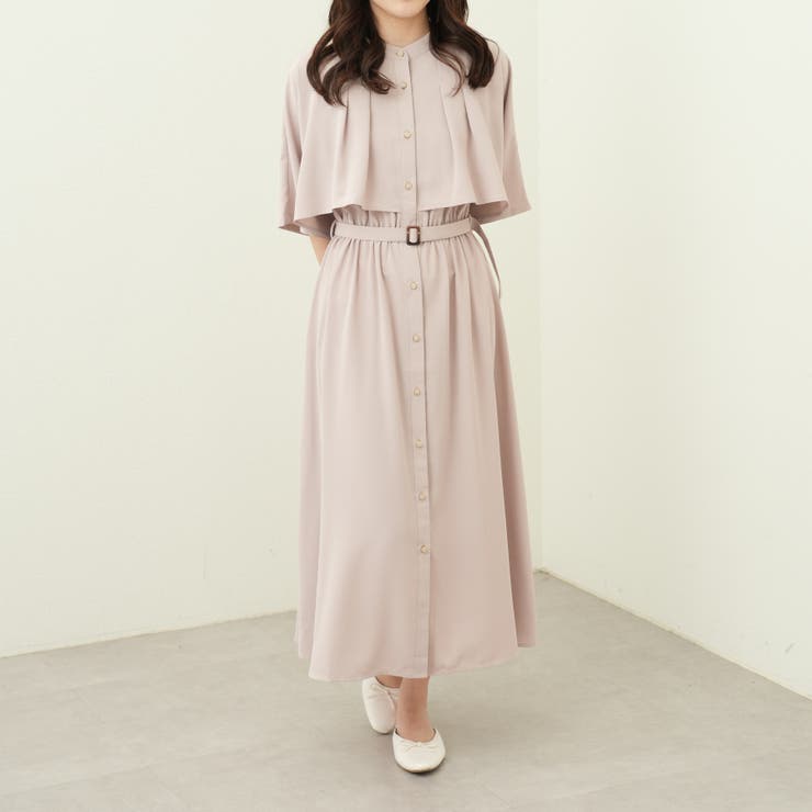 前後・袖2WAYケープワンピース[品番：OLOW0010814]｜RMAF NICE