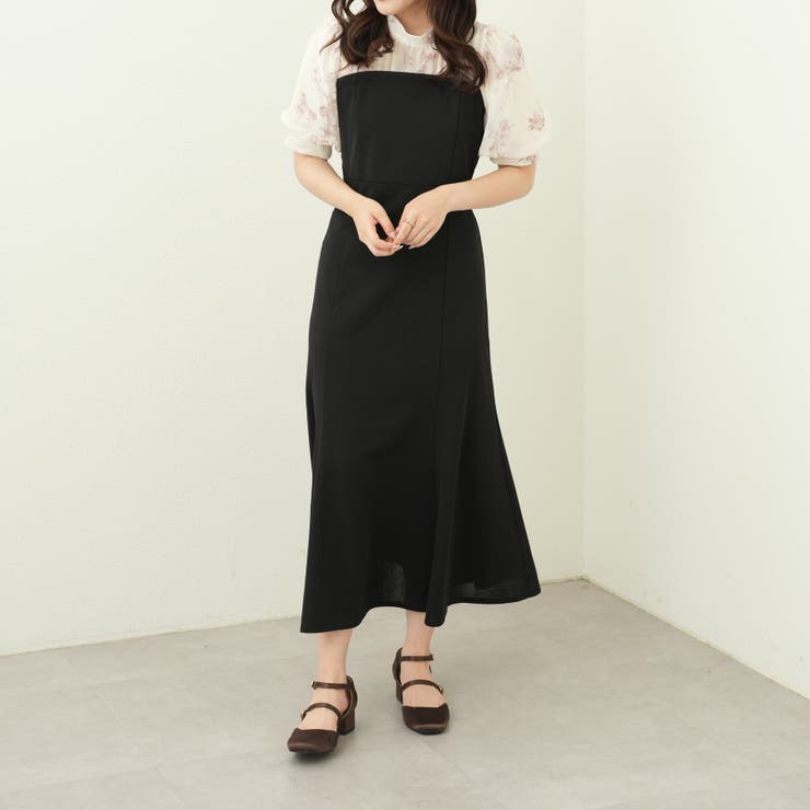 【ギャラリービスコンティ】花柄シフォンワンピース カーディガンドッキング ミニ ギャラリービスコンティ】花柄シフォンワンピース カーディガン