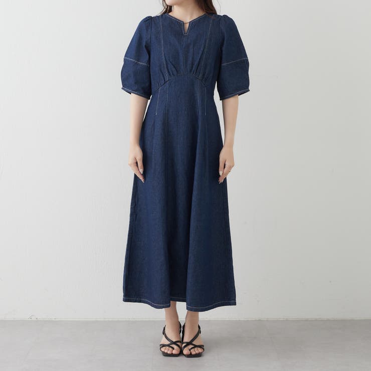 袖ボリュームデニムワンピース[品番：OLOW0010911]｜RMAF NICE