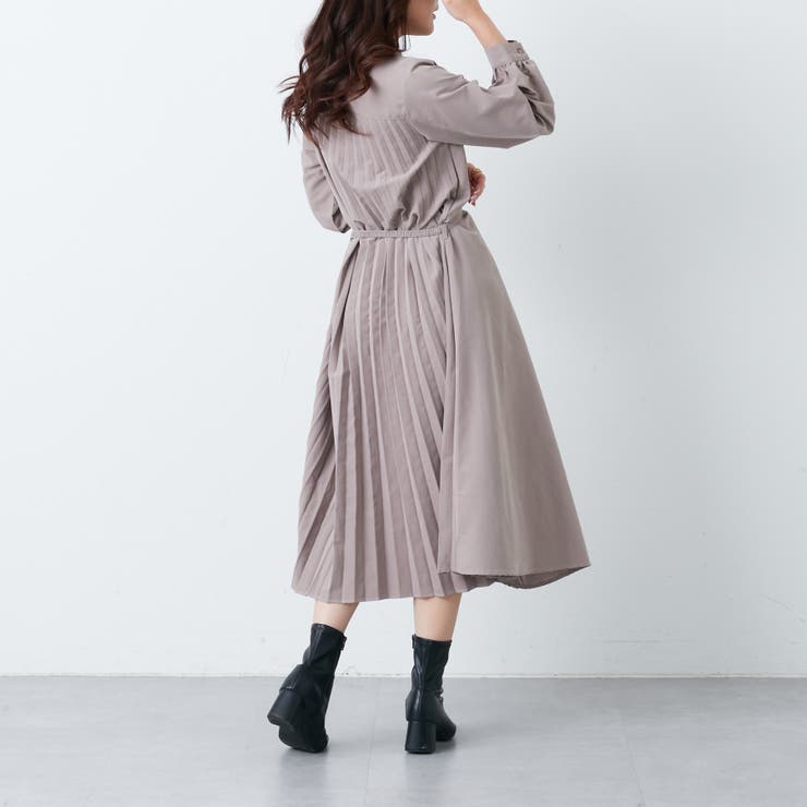 TNピーチBACKプリーツシャツワンピース[品番：OLOW0011224]｜OLIVE des