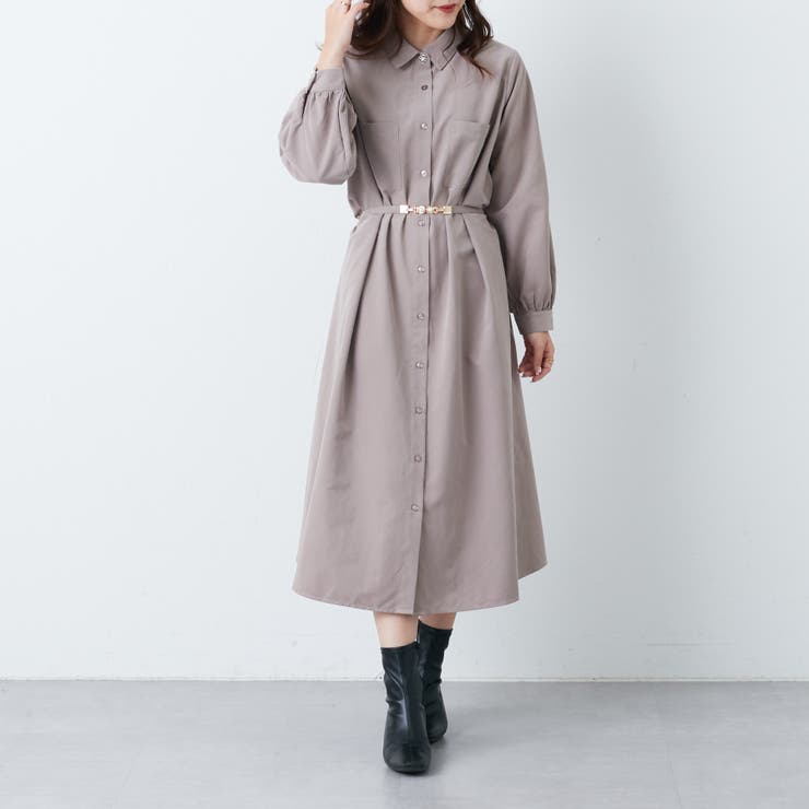 TNピーチBACKプリーツシャツワンピース[品番：OLOW0011224]｜OLIVE des