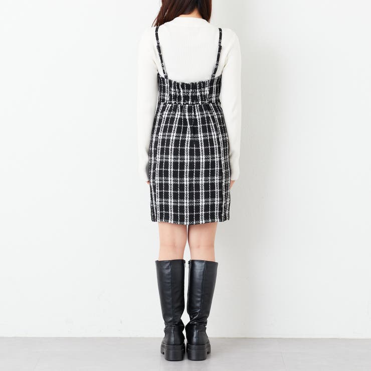 【完売必至】ALICE+OLIVIA ブークレ ツイード ミニワンピース aoc-3518_black_600x.jpg?v=