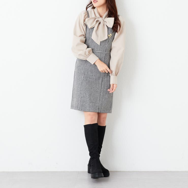 ツイードミニワンピース[品番：OLOW0011423]｜RMAF NICE CLAUP / OLIVE