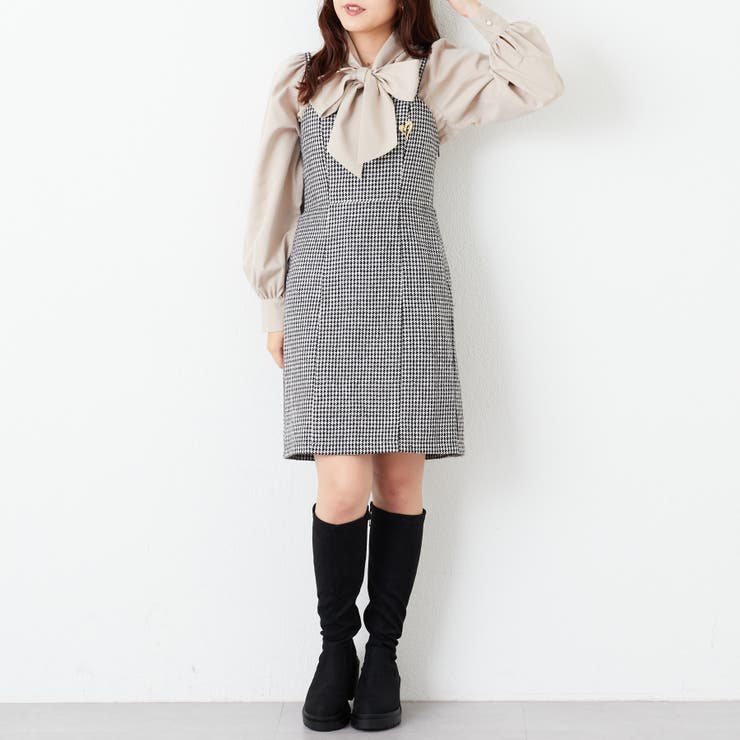 ツイードミニワンピース[品番：OLOW0011423]｜RMAF NICE CLAUP / OLIVE