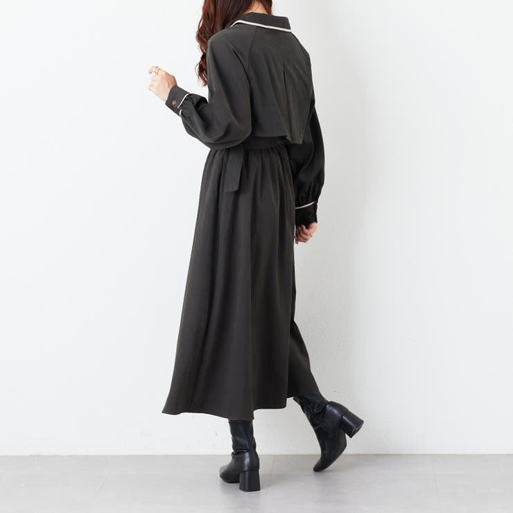 微起毛カルゼトレンチワンピース | RMAF　NICE CLAUP / OLIVE des OLIVE | 詳細画像10 