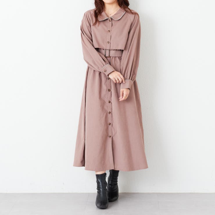 微起毛カルゼトレンチワンピース[品番：OLOW0011424]｜OLIVE des OLIVE