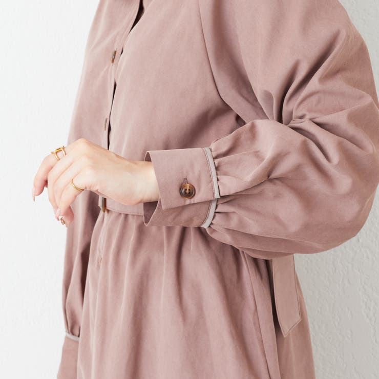 微起毛カルゼトレンチワンピース | RMAF　NICE CLAUP / OLIVE des OLIVE | 詳細画像21 