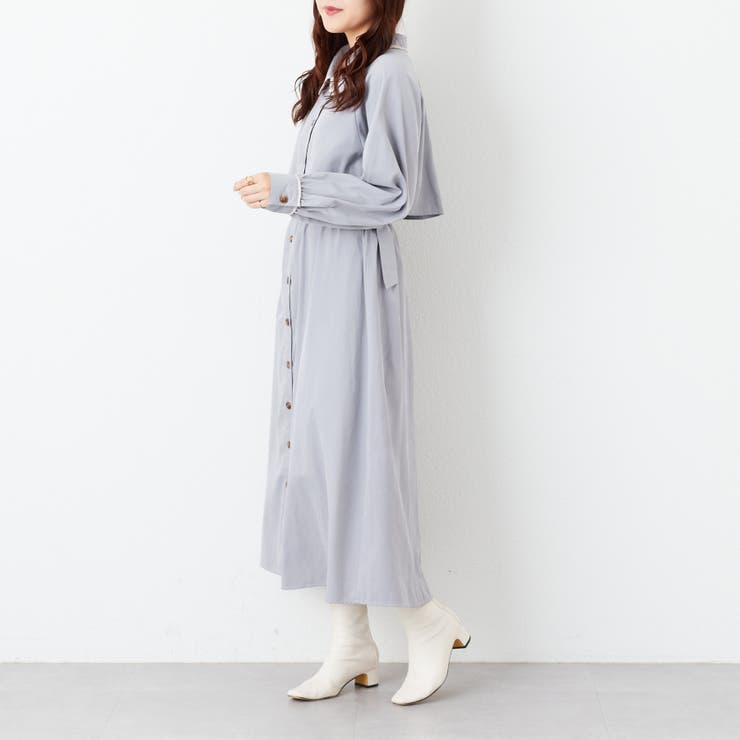 微起毛カルゼトレンチワンピース | RMAF　NICE CLAUP / OLIVE des OLIVE | 詳細画像3 