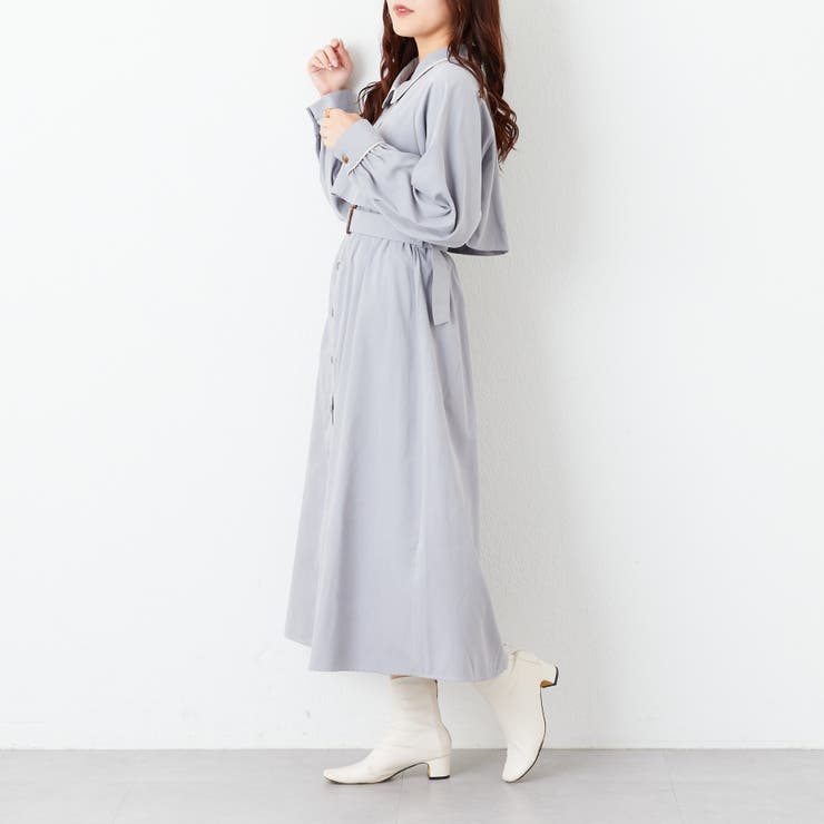 微起毛カルゼトレンチワンピース | RMAF　NICE CLAUP / OLIVE des OLIVE | 詳細画像5 