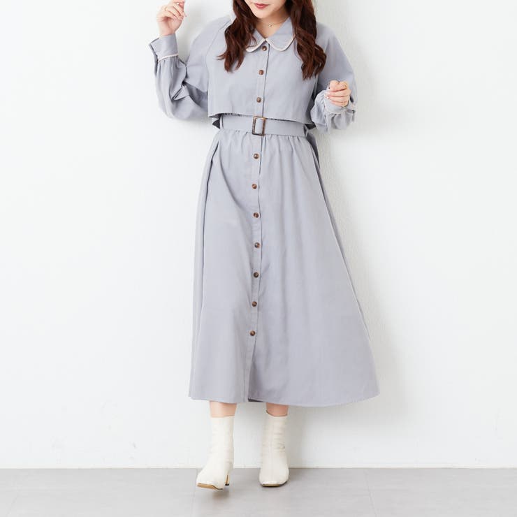 微起毛カルゼトレンチワンピース | RMAF　NICE CLAUP / OLIVE des OLIVE | 詳細画像7 