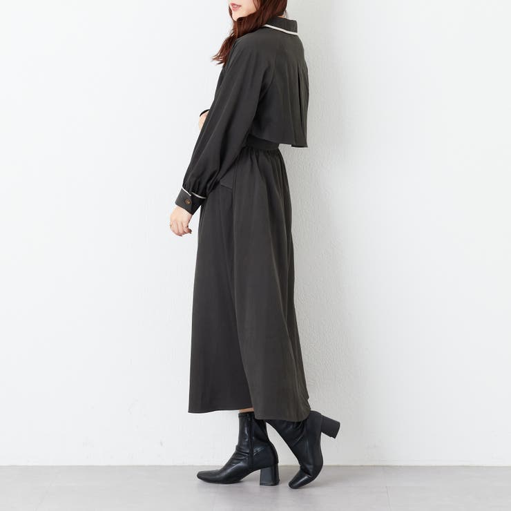 微起毛カルゼトレンチワンピース | RMAF　NICE CLAUP / OLIVE des OLIVE | 詳細画像9 