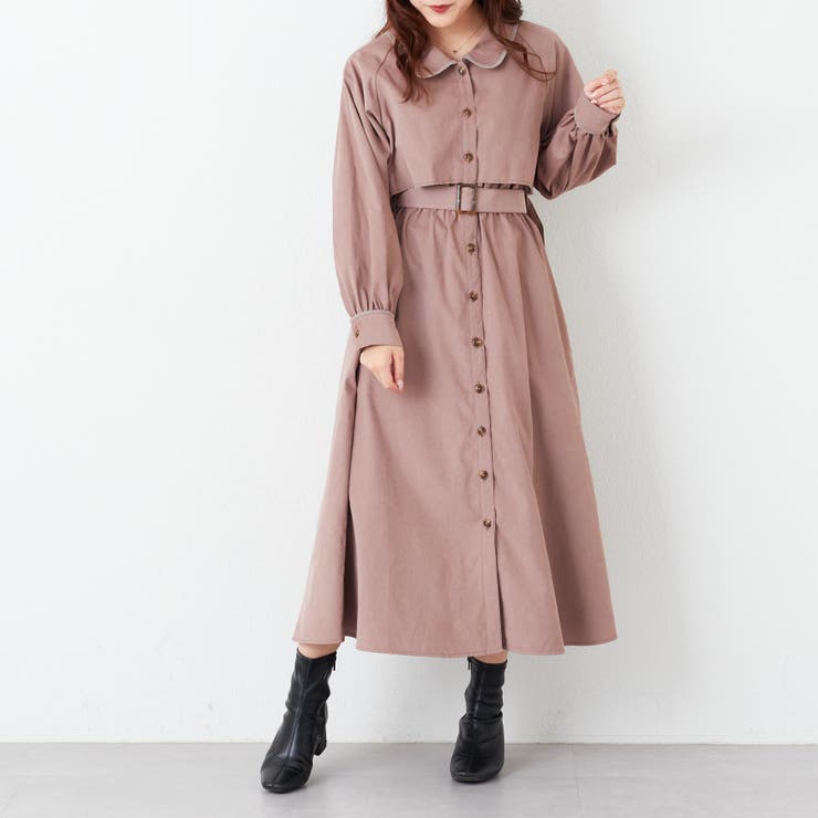 微起毛カルゼトレンチワンピース[品番：OLOW0011424]｜OLIVE des OLIVE