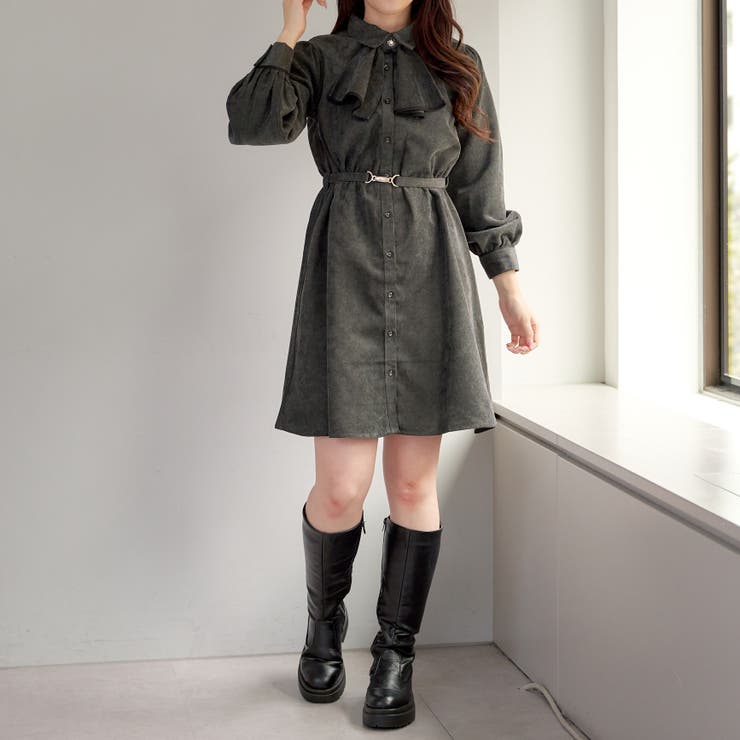 OLIVE des OLIVE YUI企画ノースリーブシャツミニワンピース OLIVE des ワンピース YUI企画 ノースリーブシャツミニ