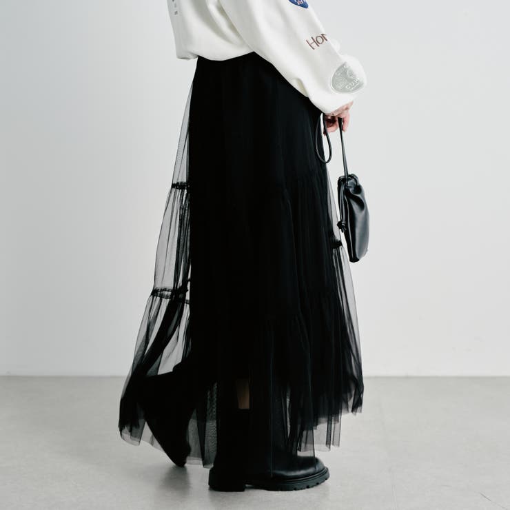 2段ティアードチュールスカート[品番：OLOW0012472]｜RMAF NICE CLAUP