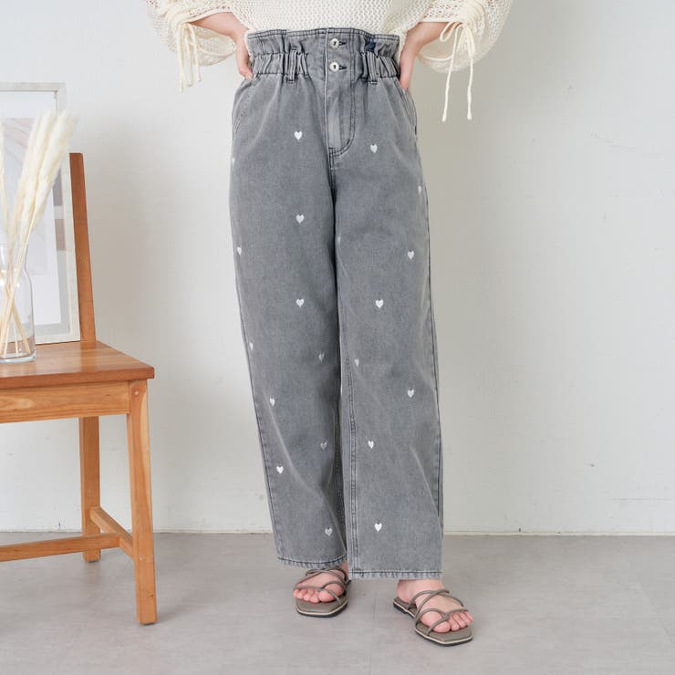 デニムハート刺繍パンツ[品番：OLOW0012806]｜RMAF NICE CLAUP